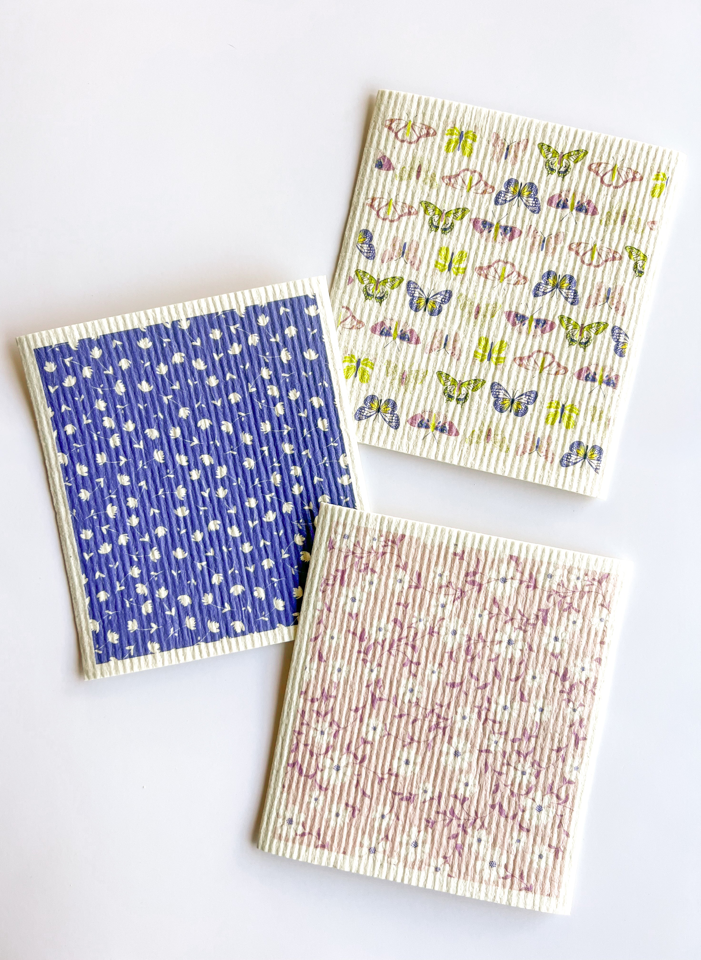 Winged Swedish Dishcloth Set | Reusable Kitchen Cleaning Cloths (Set of 3)