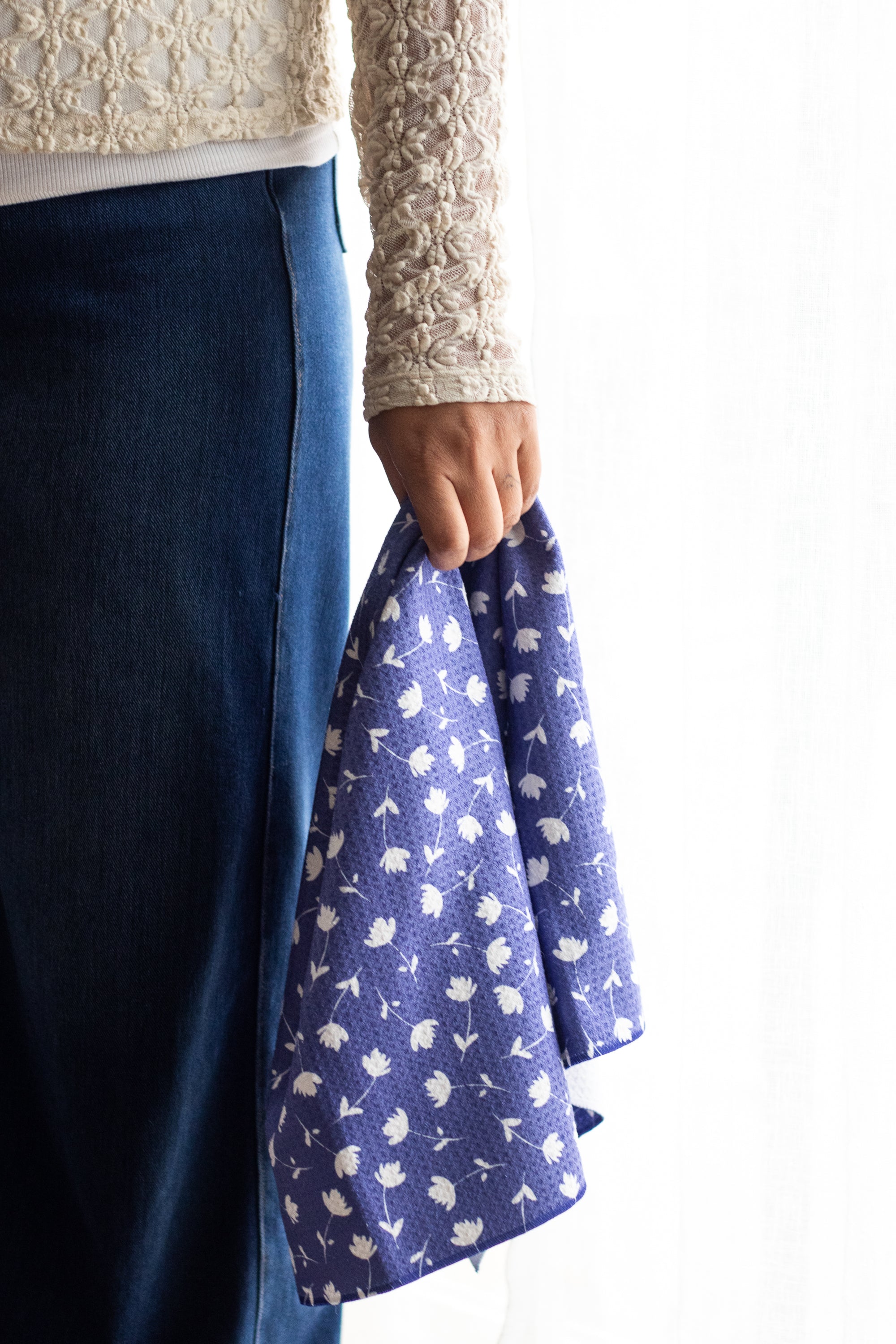 Floralie Kitchen Towel | Floral Waffle-Weave Kitchen Tea Towel