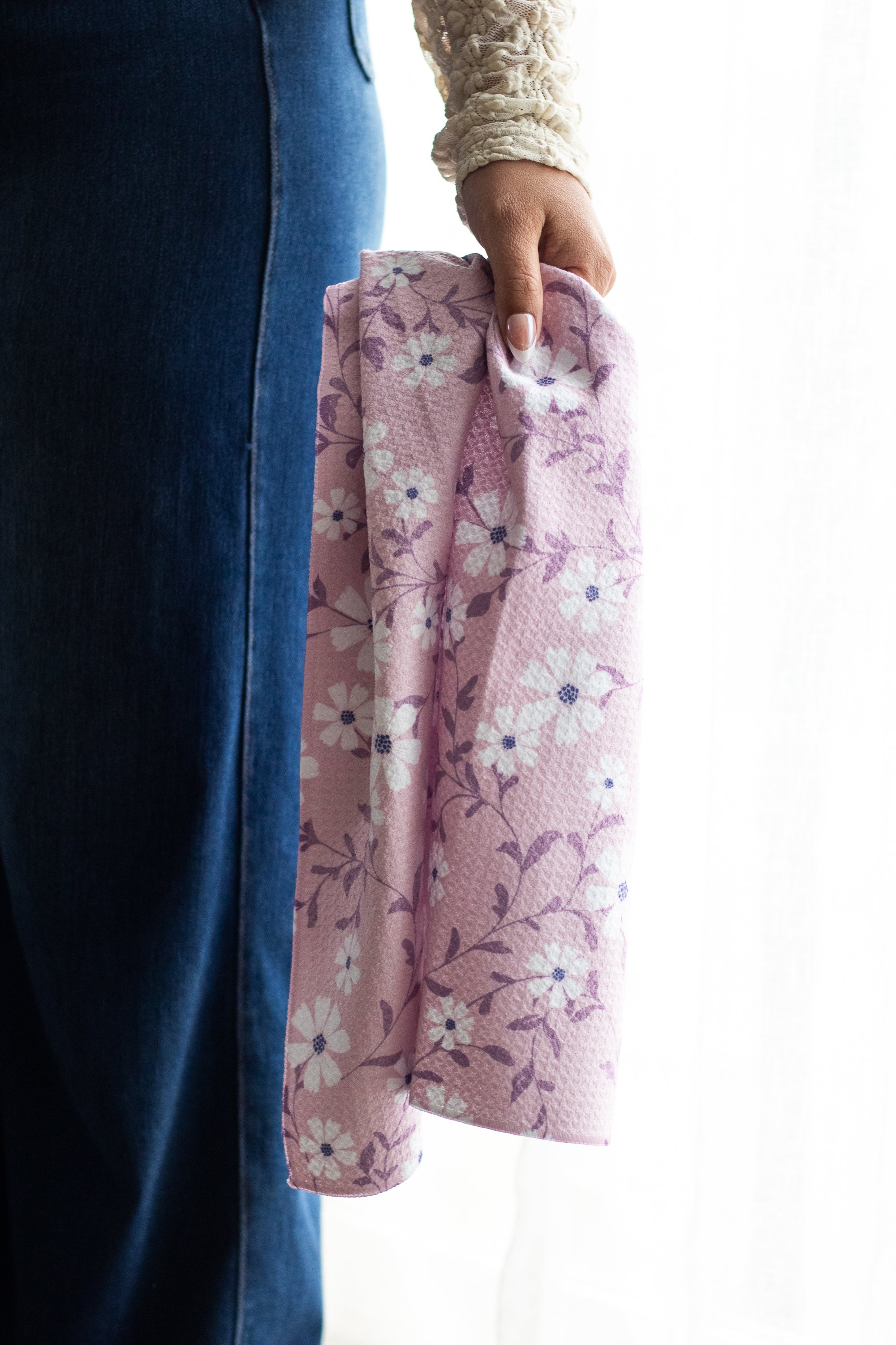 Spring Blossoms Kitchen Towel | Floral Waffle-Weave Kitchen Tea Towel