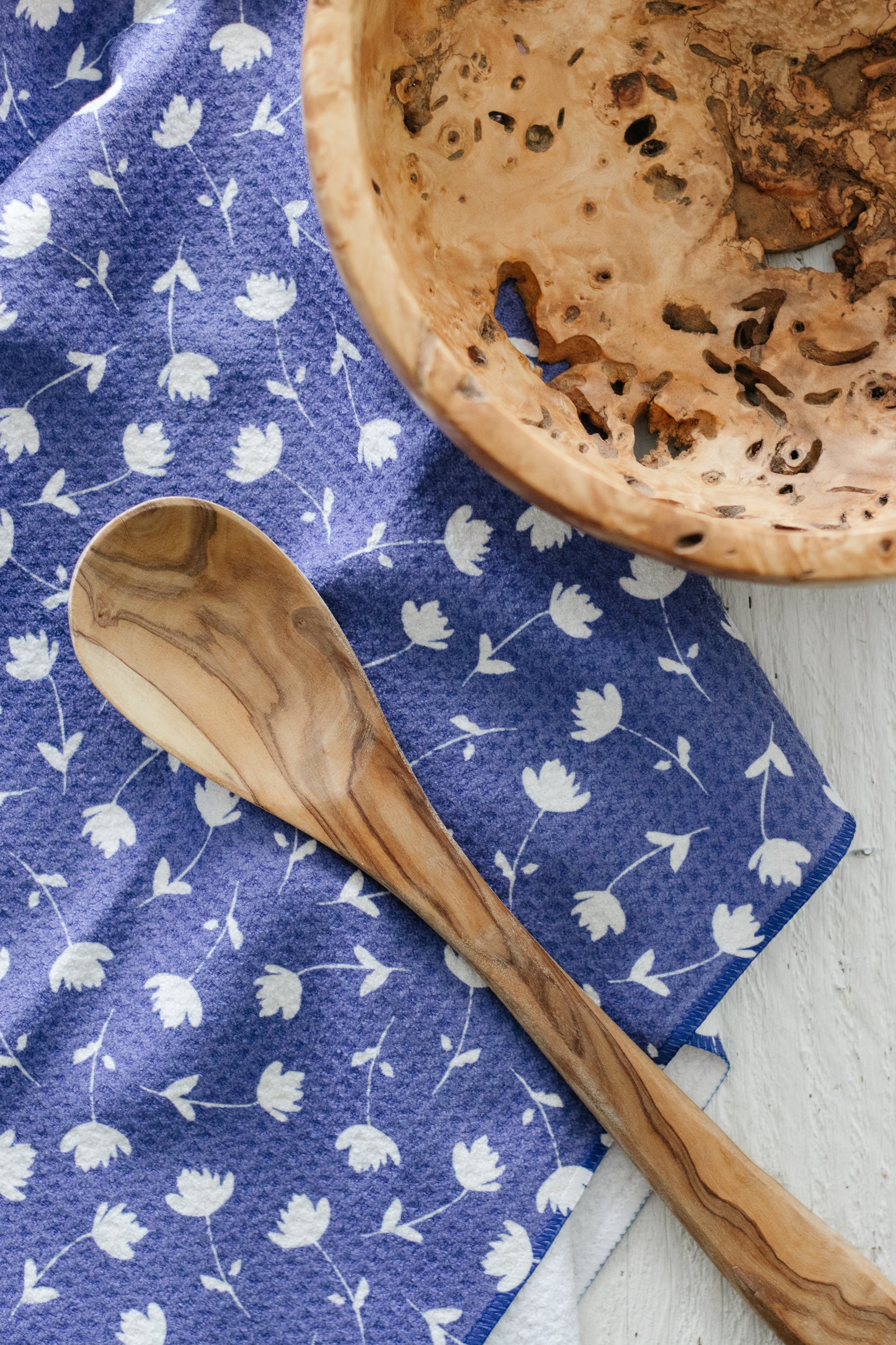 Floralie Kitchen Towel | Floral Waffle-Weave Kitchen Tea Towel