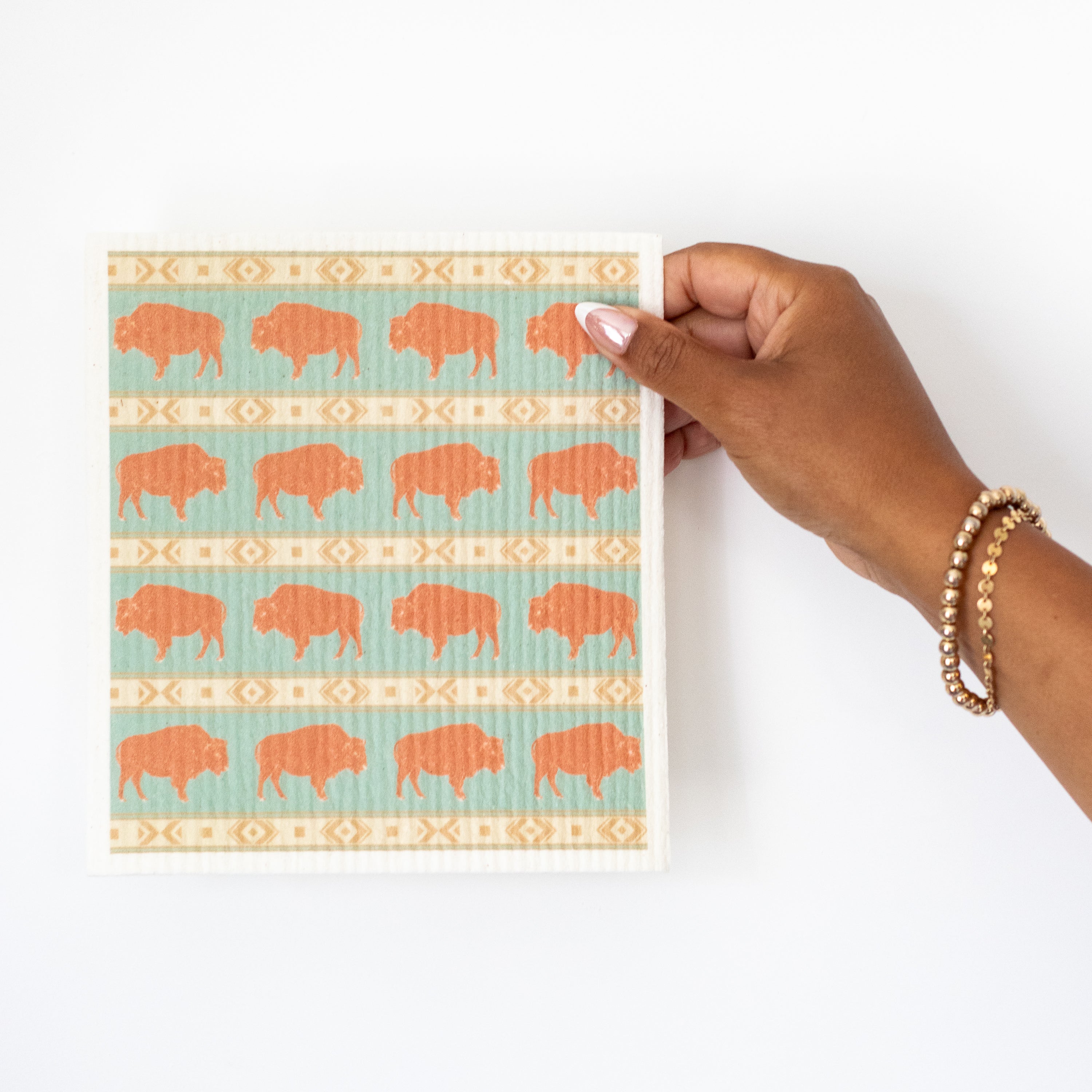 Western Americana Swedish Dishcloth Set | Reusable Kitchen Cleaning Cloths (Set of 3)