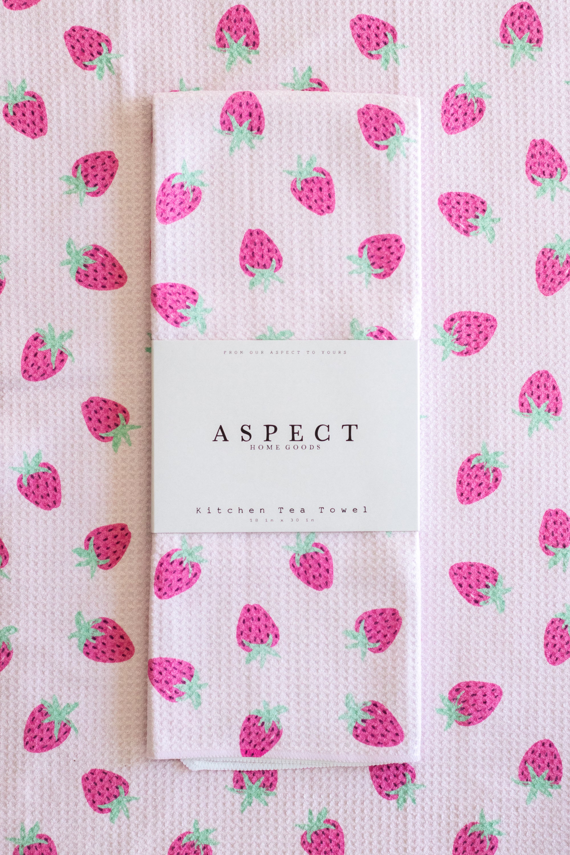 Sweet Strawberries Kitchen Tea Towel