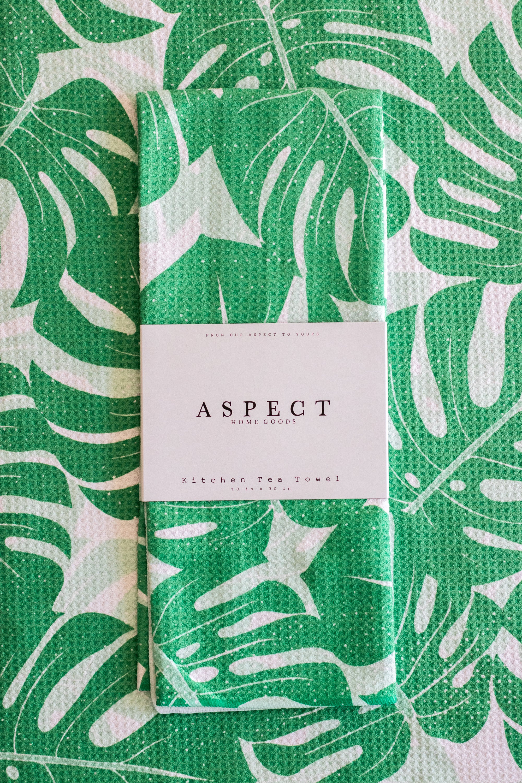 Monstera Kitchen Tea Towel