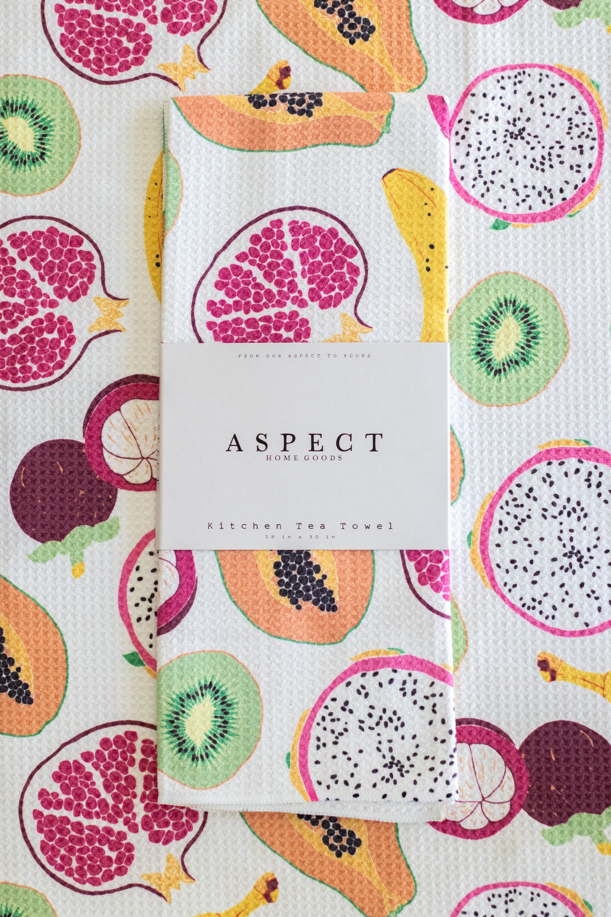 Tropical Fruit Salad Kitchen Tea Towel