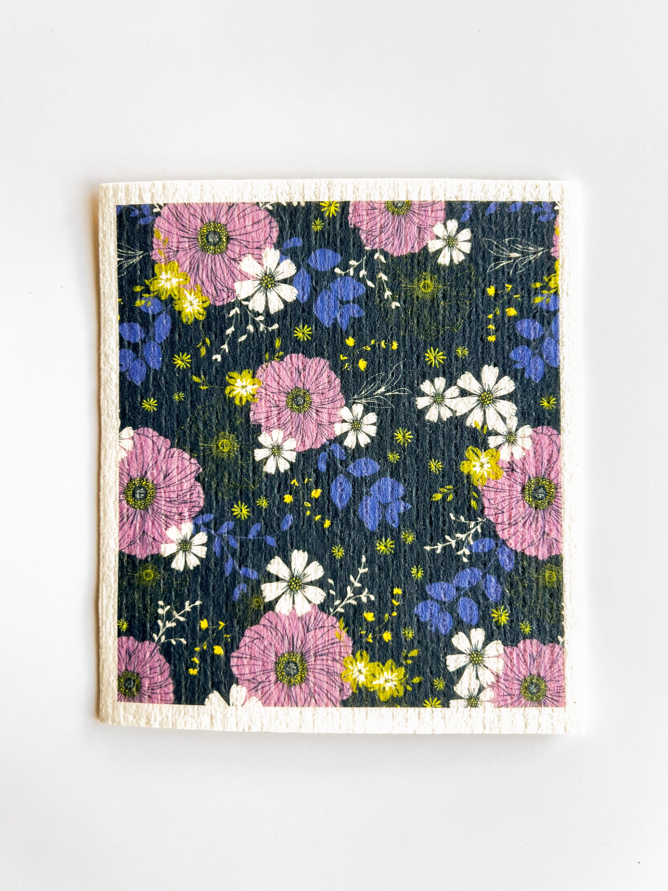 Anemone Garden Swedish Dishcloth Set | Reusable Kitchen Cleaning Cloths (Set of 3)