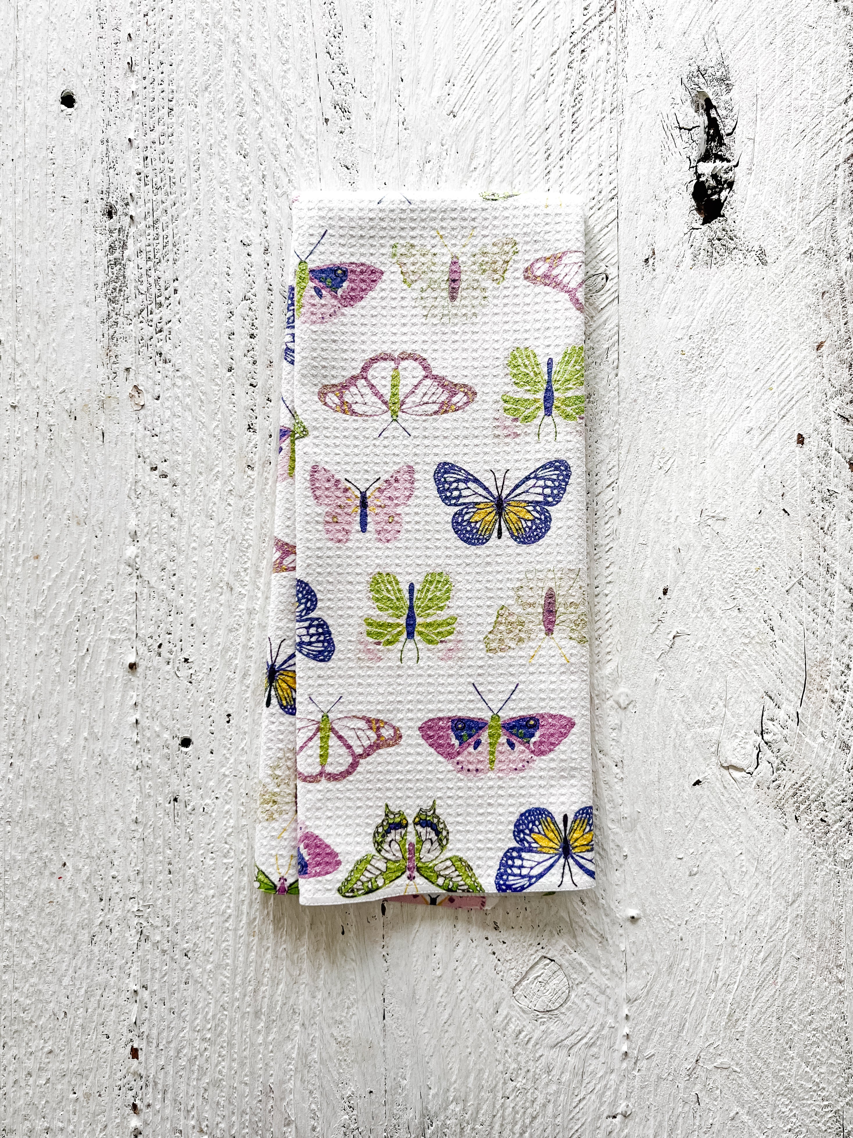 Winged Kitchen Towel | Butterfly Waffle-Weave Kitchen Tea Towel