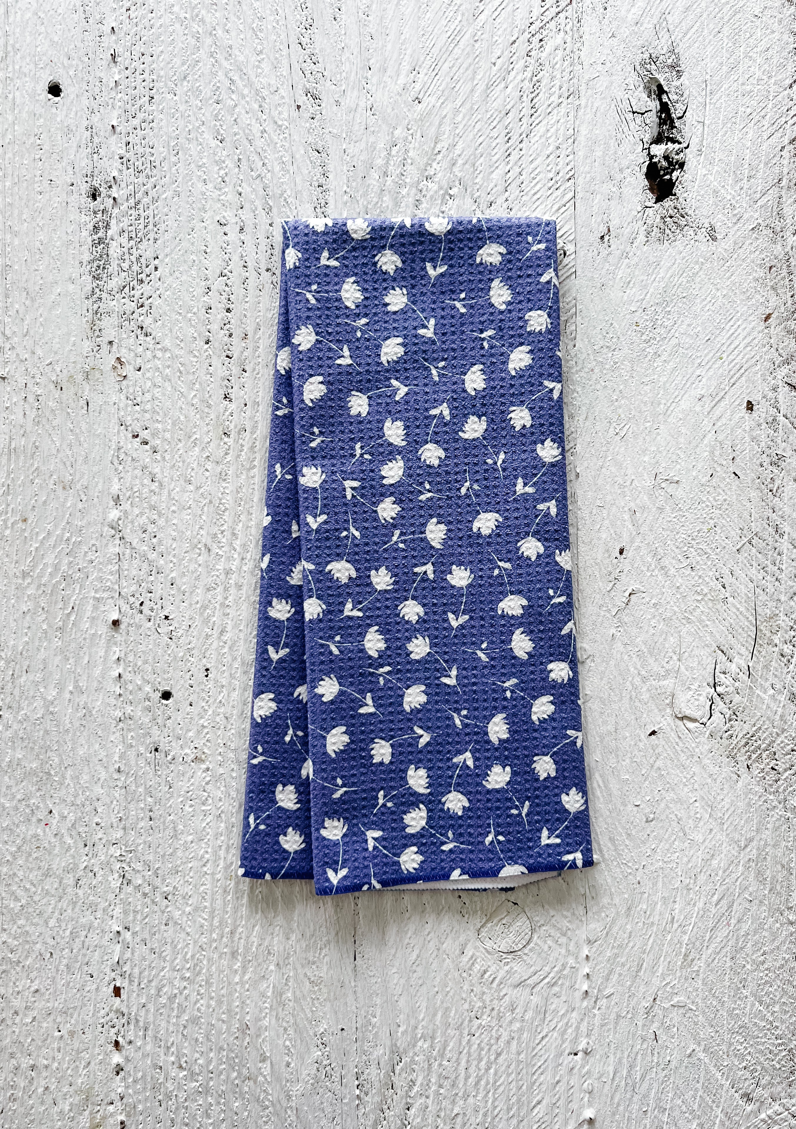 Floralie Kitchen Towel | Floral Waffle-Weave Kitchen Tea Towel